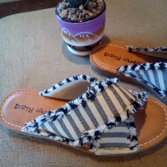 LAST PAIR❗FRAYED CANVAS SLIDES - Picture 7 of 7